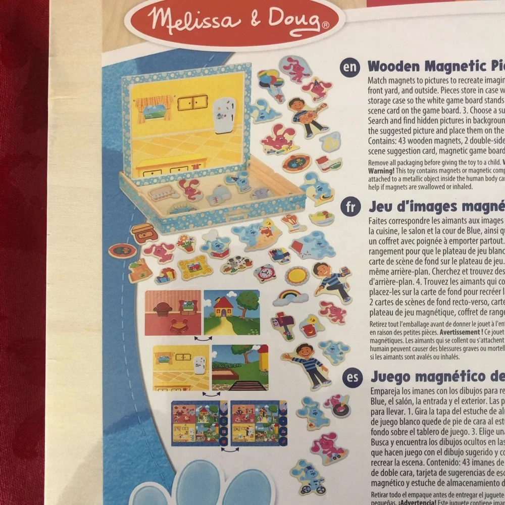 Melissa & Doug Blue’s Clues Wooden Magnetic picture game